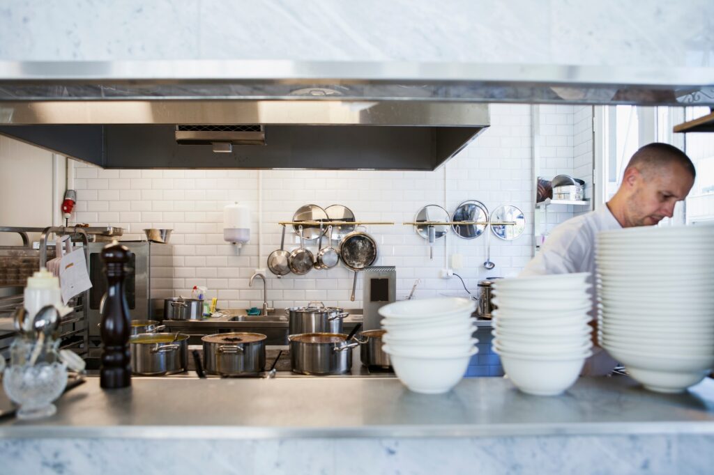 Chef working at restaurant kitchen